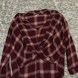 Hollister Plaid Top